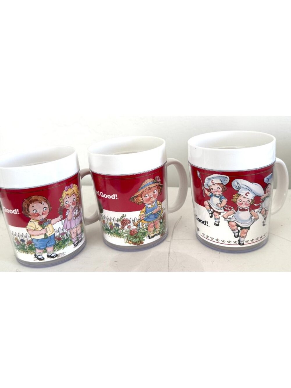 Set of 3 Vintage M'm! M'm! Good! Campbell's Soup Thermo-Serv Coffee Mugs Cups